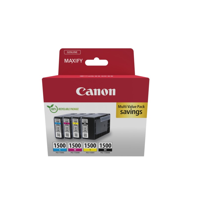 PGI-1500 Ink Cartridge BK/C/M/Y MULTI - Tintenpatrone - CANON PGI-1500 Ink Ca...
